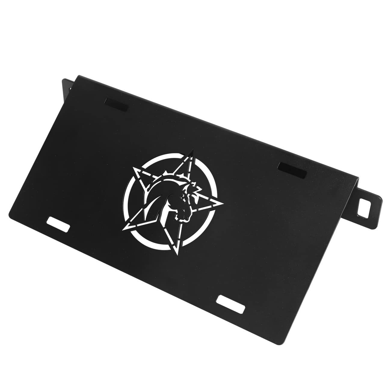 HIBRONGO Front License Plate Frame Bracket Compatible with 2021 2022 Ford Bronco 2door 4 door fit for Performance HD Modular Bumper Accessories Aluminum Alloy Mounting Holder Black Powder Coating
