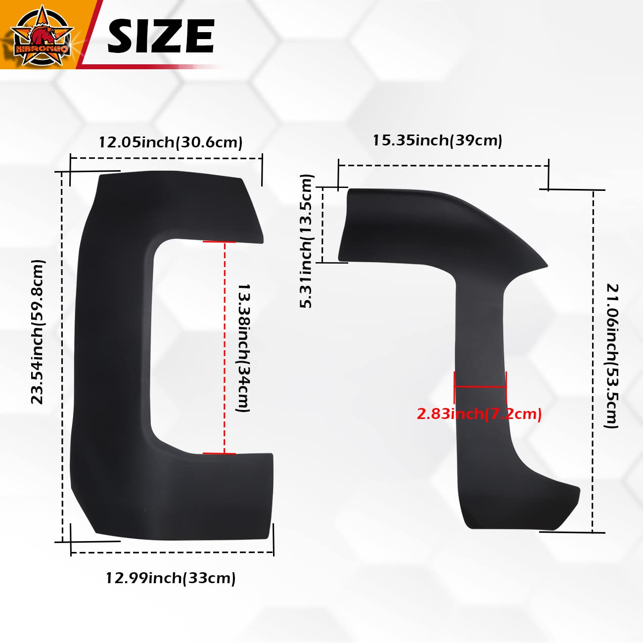 HIBRONGO Corner Edge Guard Cover Compatible with 2021 2022 Ford Bronco 4door 2door Version Trail Armor Protective Accessories for Front and Rear Protector 4PCS Anti-scratch Rubber Sticker Black