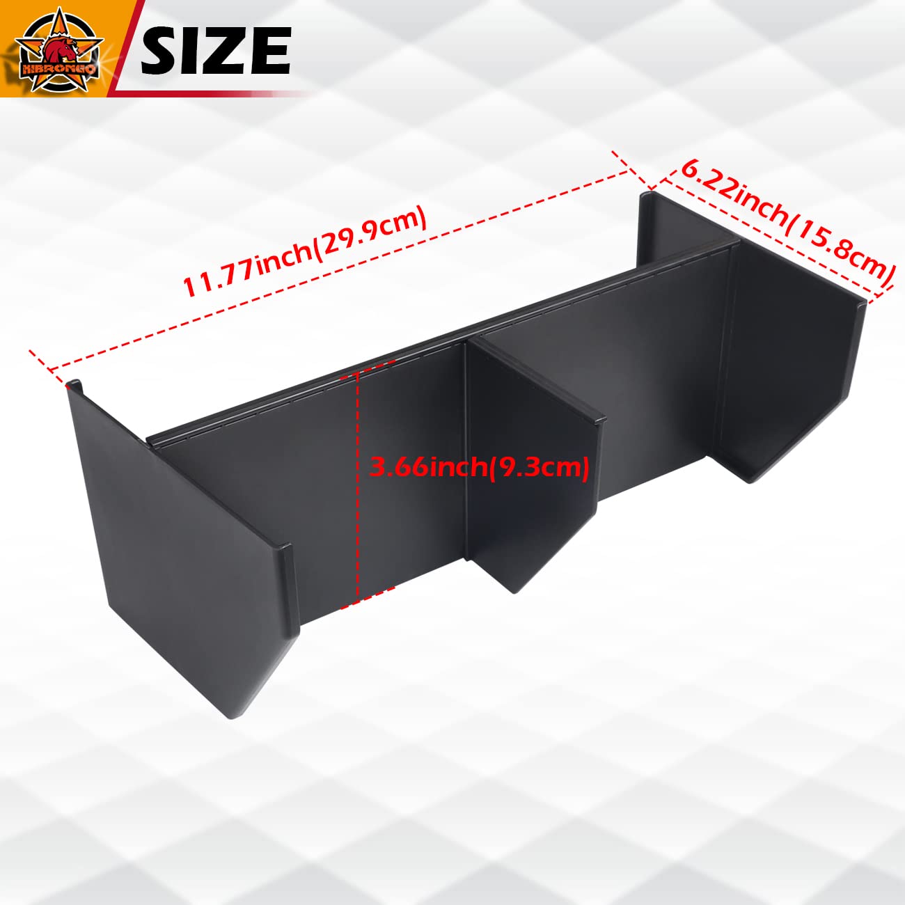 HIBRONGO Glove Box Divider Organizer Compatible With for 2021 2022 Ford Bronco 2 Door 4 Door Interior Accessories Center Console Passenger Side Storage Box Insert Compartment