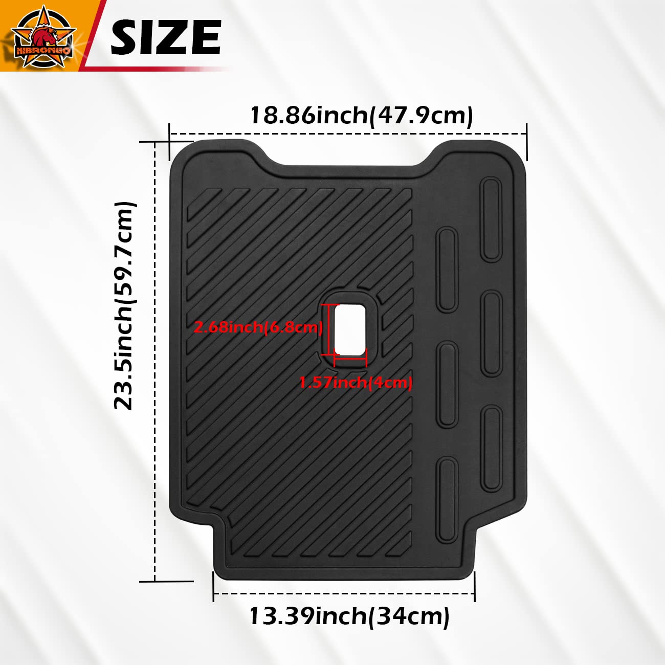 HIBRONGO Rear Seat Back Protector Compatible with for 2021 2022 Ford Bronco 2 Door Accessories Folded Down backrest protector TPE Mat Pads with Back Hook fastener (Not for sport or 4dr version)