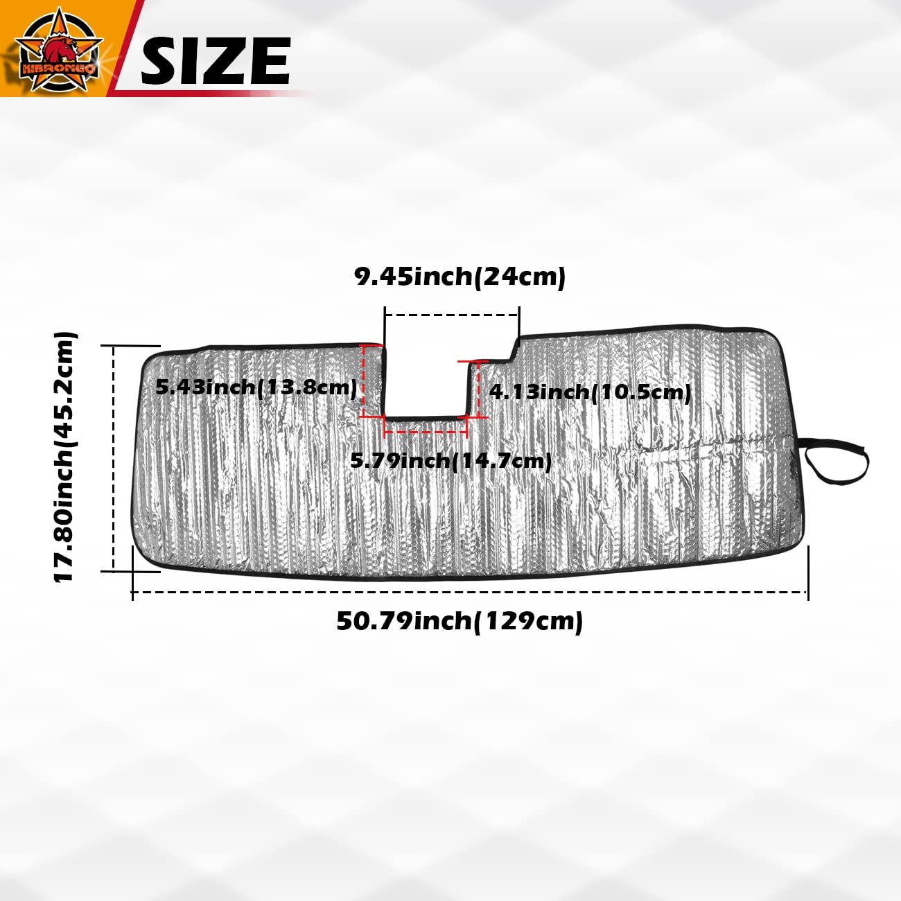 HIBRONGO Windshield Sunshade Compatible With for 2021 2022 Ford Bronco 2Door 4Door Version Accessories Car Sun Shield Protection Anti-UV Sunscreen (Not for sport version)